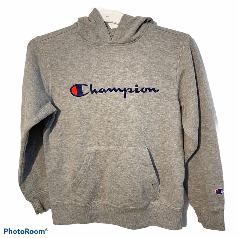 Champion hoodie sweatshirt Boys Girls Size Medium embroidered logo front M